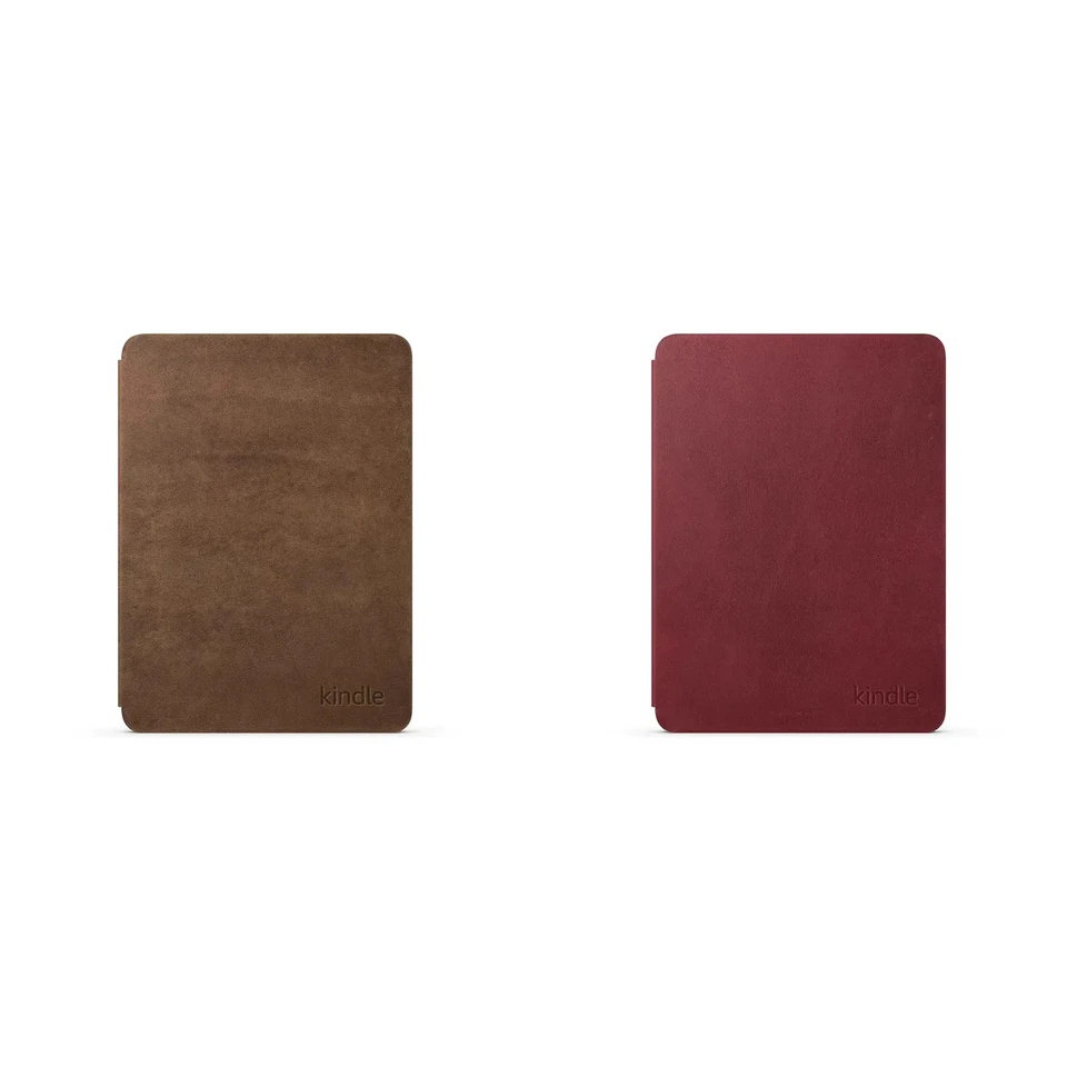 Amazon Premium Leather Cover for Kindle Paperwhite 12th Gen Walnut/Ruby - Image 1 of 1