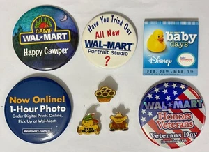 (8) Wal-Mart Employee Buttons & Pins Lot - Picture 1 of 4