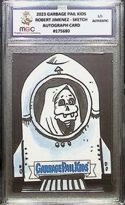 Topps 23 Garbage Pail Kids 1/1 Robert Jimenze Sketch Auto Rocket MGC Authentic - Picture 1 of 3