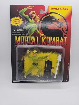 Mortal Kombat 索尼娅刀片可动人偶导弹发射器 1994 年密封 — 第 1/4 张图片