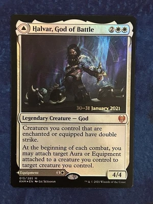 MTG Halvar, God Of Battle / Sword Of The Realms Mythic #15 Prerelease Foil - LP - Image 1 of 2