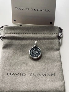David Yurman Sterling Silver 925 Tree of Life Pendant Amulet Charm 23mm - Picture 1 of 6