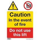Sealey Warning Safety Sign - Caution Do Not Use Lift - Self-Adhesive Vinyl SS43V