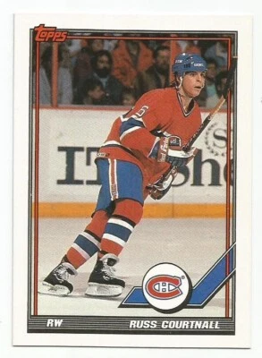 RUSS COURTNALL 1991-92 TOPPS CARD FLAWLESS CONDITION - Image 1 of 2