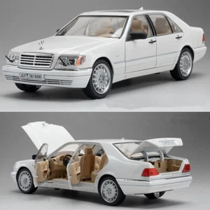 1:24 Mercedes-Benz W140 S320 Diecast Classic Car Model Sound Light Kids Toy Gift - Picture 1 of 15