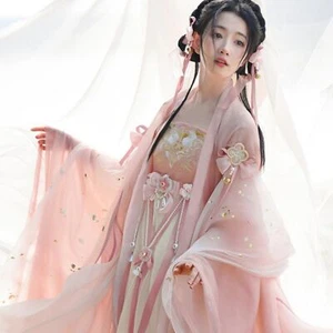 Fox Floral Embroidered Empire Gown Set | Women Traditional Hanfu Dress - Picture 1 of 10