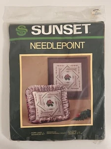 New Sunset Needlepoint Craft Kit "IVORY LACE" #6316 Floral Flowers Dainty - Picture 1 of 2