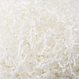 1 LB White Crinkle Cut Paper Shred Mother's Day Gift Wrapping Basket Filling - Picture 1 of 6