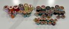 Lot of 53 Sewing Thread on Vintage Wood Spools -Coats Belding Star Partial Used