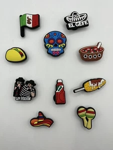 10 Pc Mexican Hispanic Shoe Charms Accessories Fits Crocs Wristband Accessories - Picture 1 of 1