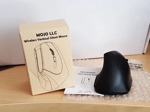 NEW MOJO MJ-185B BLACK Bluetooth Wireless Vertical Silent Ergonomic Mouse - Picture 1 of 12