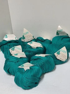 Cleo Egyptian Cotton 10 skeins Teal  Plymouth Yarn Co. 50 g. Same Dye Lot  - Picture 1 of 3