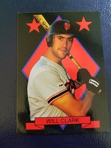 Will Clark San Francisco Giant Double Red Stars Series 2 #8 Black Border Oddball