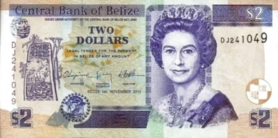 Belize 2011 billet neuf de 2 dollars pick 66 d UNC Uncirculated - Photo 1/2