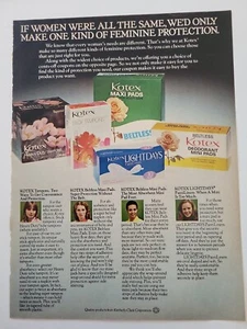 1978 Kotex tampons sanitary napkins products boxes ad - Picture 1 of 1