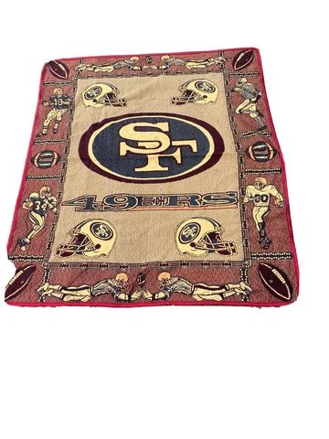 Vintage  San Francisco 49ers Throw/Blanket Approximately 6’x7’ Cover