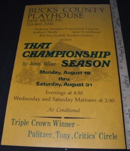 Bucks County Spielhaus New Hope PA J Miller That Championship Saison Show Poster - Bild 1 von 6