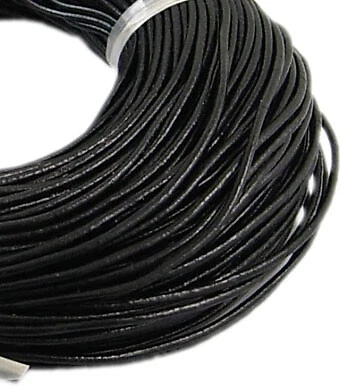 AB-Fashion 07 1 Meter Lederband 1-25 mm (Rindsleder) Farbe: Schwarz, Braun, Rot,