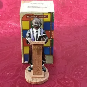 Sunday Sermon African American Preacher Pastor Figurine 1996 New In Box - Picture 1 of 11
