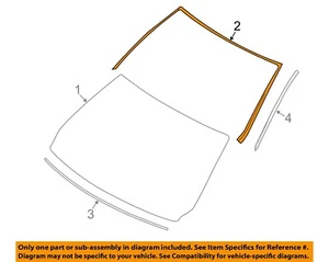 BMW OEM 07-10 335i Windshield-Reveal Surround Molding Trim 51317150646 - Bild 1 von 2