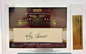 YOGI BERRA 2009 CORTE NAVAJA FIRMA SPORTS ICONOS EDICIÓN 17/49 BECKETT AUTÉNTICO - Imagen 1 de 2