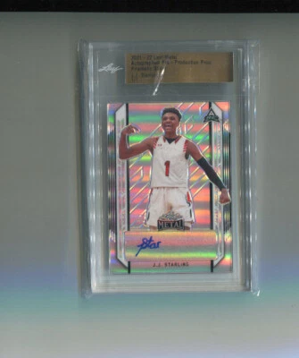 2021-22 Leaf Metal Autographs Silver Proof J.J. Starling Rookie Auto 1/1 - Image 1 of 2