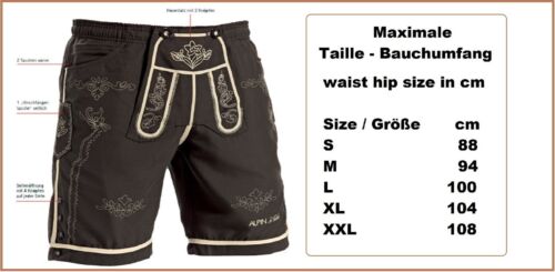 Traditional Costume Oktoberfest Bathing Pants Leather Look Shorts MEN'S XXL XXXL