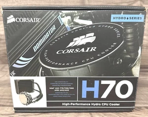 Corsair H70 Hydro CPU All-In-One Liquid Cooler For LGA775/1156/1366 & AM2/AM3 - Photo 1/18