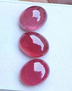 50.60 cts 13x16.5 MM NATURAL CABOCHON RED RUBY OVAL - Picture 1 of 3