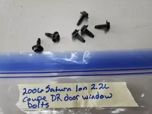 2003-2007 Saturn Ion Coupe Rear Door Window Glass Driver Left LH BOLTS - Picture 1 of 1