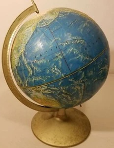 Vintage - Rand McNally 11" World Portrait Globe - Metal Stand -Needs Work - READ - Bild 1 von 9