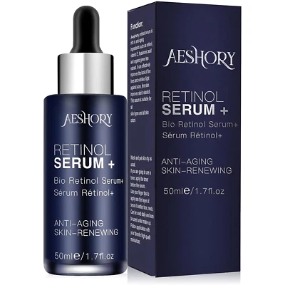 Aeshory Retinol Serum Für Gesicht/Hals/Augen 50Ml, Hochdosiert Mit 5% Retinol, 3
