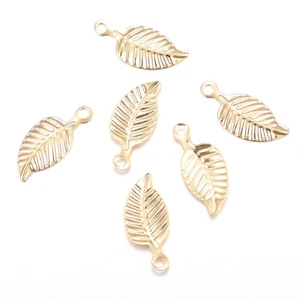 10 piezas Dijes Colgantes de Acero Inoxidable Forma de Hoja Dorado 14,5x6x0,5 mm Hágalo usted mismo Artesanía - Imagen 1 de 2