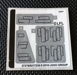 LEGO Sticker Set for 75200 (Star Wars: Ahch-To Island) Stone Walls, Brick Decals - Picture 1 of 3