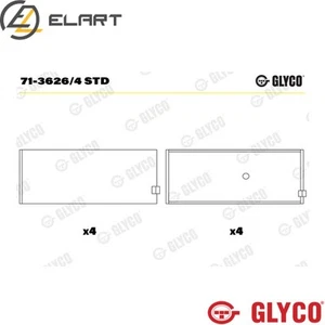 BIG END BEARINGS 71-3626/4 STD FOR OPEL 16SH/D/DA/N 1.6L S18NV E18NV 1.8L 4cyl - Picture 1 of 13
