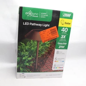 Feit Electric OneSync Solar Powered LED Pathway Light Bronze 40W PATH/SYNC/SOLBZ - Picture 1 of 4