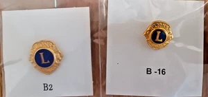 ALL 2 SIZES Lions International Membership Lapel Pin Gold Toned New IN PACKAGE - Picture 1 of 2