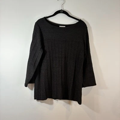 Suéter Charter Club Negro Cuello Barco Texturizado XL Foto 1 de 4