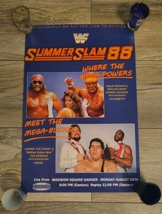 WWF Hulk Hogan Randy Savage Andre The Giant Ted Dibiase SummerSlam 1988 Poster - Bild 1 von 2
