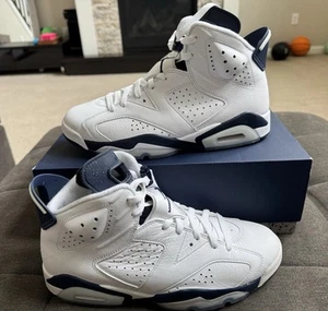 Air Jordan 6 Retro Midnight Navy Men’s Size 10 Lightly Worn - Picture 1 of 8