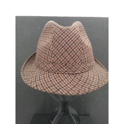 Sombrero Fedora de Lana A. Adams & Spire Italiano TG.M Country Gentleman Cuadros Foto 1 de 3