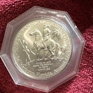 1974 T.A.M.S. Sterling Silver Medal. 14th Convention. Bal Harbor Fla - Picture 1 of 3