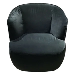 Rolf Benz Sessel SE 384-16 Stoff 18.223 Schwarzgrau mit Rollen - Bild 1 von 4