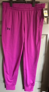 Under Armour Women's Rival Fleece Joggers Pink Size Medium 100% Polyester - Picture 1 of 20