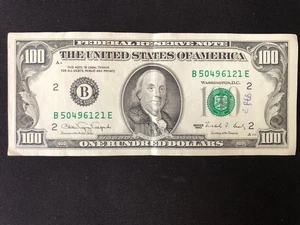OLD One Hundred ($100) Dollars Note 1990 B Series (New York) - Picture 1 of 2