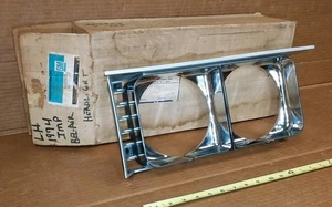 NOS 1974 Chevy Impala Belair LH headlight bezel 74 Chevrolet passenger car - Picture 1 of 24