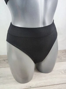 NEW Boux Avenue Charcoal Rib Seamless Lounge Brief High Waisted Small