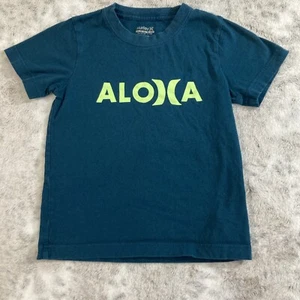 Hurley Shirt Boys Large 7 Short Sleeve Graphic Logo Aloha Hawaiian Surf Toddler - Picture 1 of 5