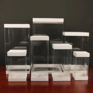2/10pcs Wedding Party Favour Clear PVC Box Bomboniere Doll Gift Display Boxes - Picture 1 of 16