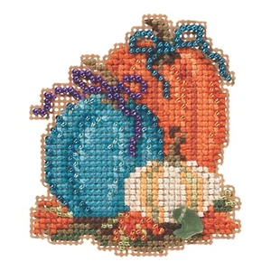 Kit de punto de cruz Pumpkin Trio con cuentas Mill Hill 2020 cosecha de otoño MH182026 - Imagen 1 de 1